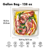 Silicone Reusable Bag - Gallon Bag (128 oz) - Oat U9