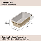 Non-Stick Pro Ceramic Coated Metal Bakeware 1 lb Loaf Pan A5