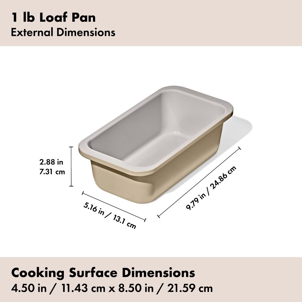 Non-Stick Pro Ceramic Coated Metal Bakeware 1 lb Loaf Pan A5