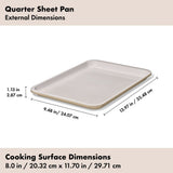 Non-Stick Pro Ceramic Coated Metal Bakeware Quarter Sheet Pan P9
