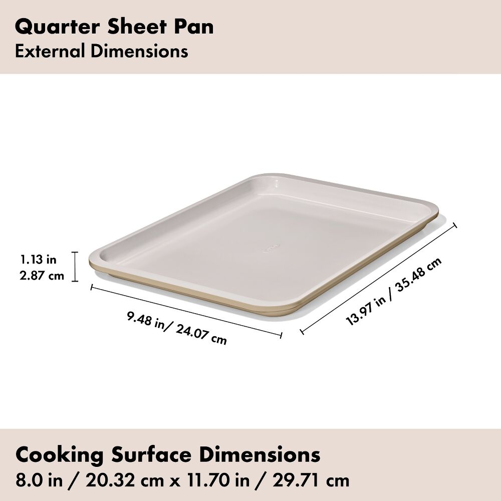 Non-Stick Pro Ceramic Coated Metal Bakeware Quarter Sheet Pan P9