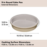 Non-Stick Pro Ceramic Coated Metal Bakeware 9” Round Cake Pan X9