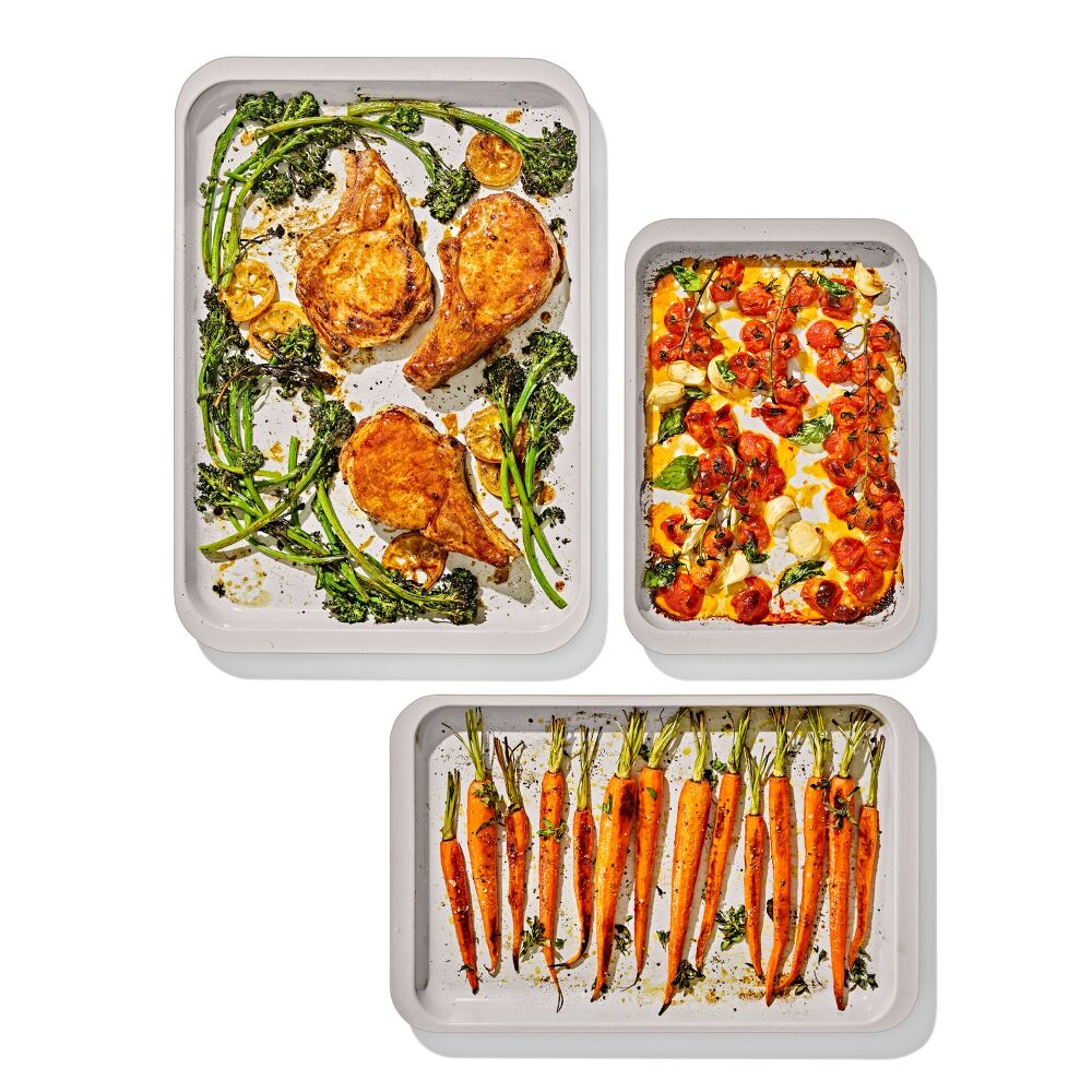 Non-Stick Pro Ceramic Coated Metal Bakeware 3 Pc Set H2