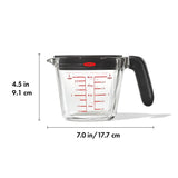 2 Cup Glass Measuring Cup with Lid S7