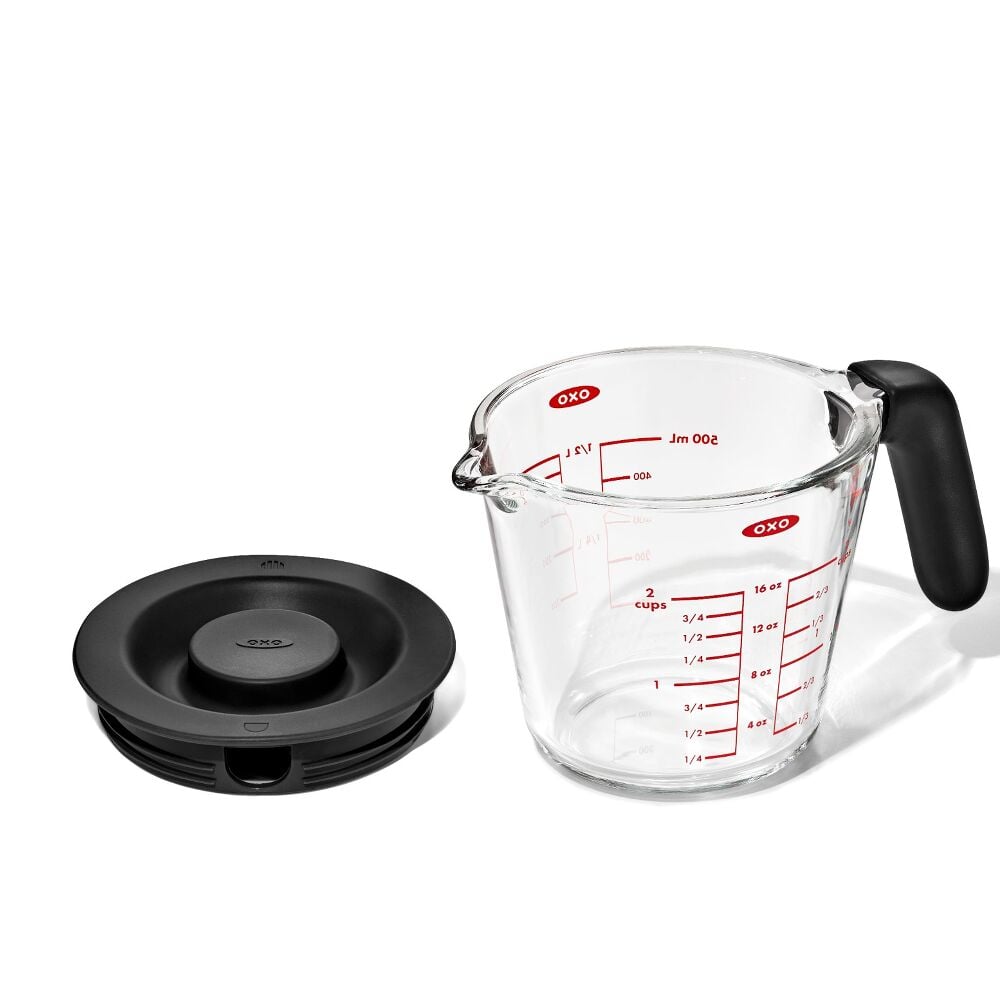2 Cup Glass Measuring Cup with Lid S7