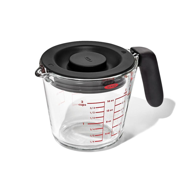 2 Cup Glass Measuring Cup with Lid S7