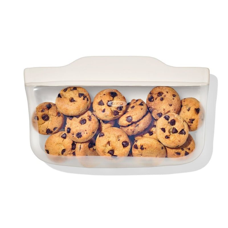 Silicone Reusable Bag - Snack Bag (12 oz) - Oat W2