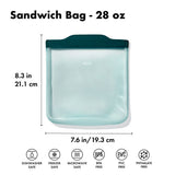Silicone Reusable Bag - Sandwich Bag (28 oz) - Lagoon G6