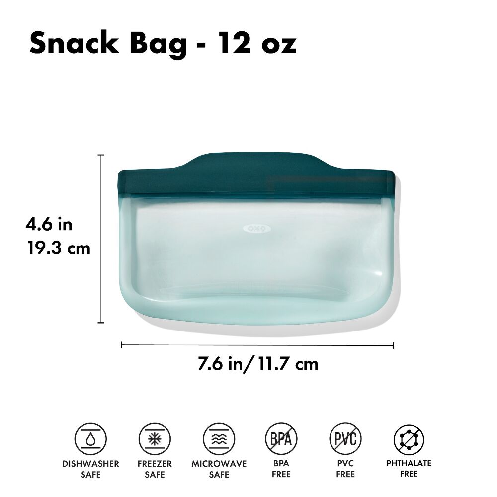 Silicone Reusable Bag - Snack Bag (12 oz) - Lagoon G8