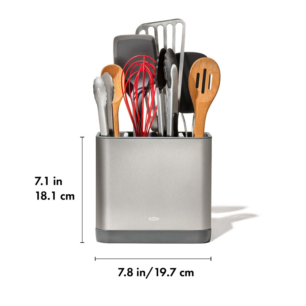 Adjustable Stainless Steel Utensil Holder - Large C3