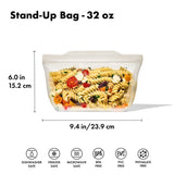 Silicone Reusable Bag - Stand-Up Quart (32 oz) - Oat Q5