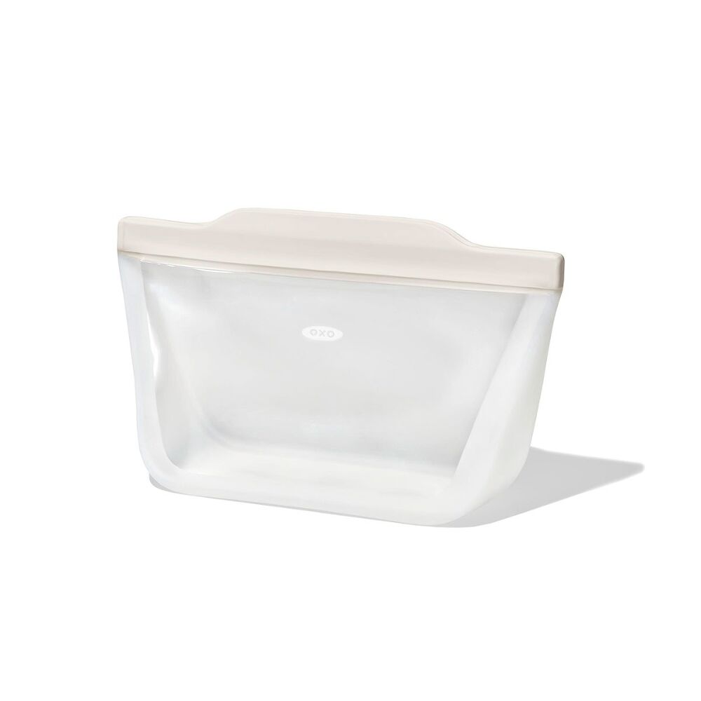 Silicone Reusable Bag - Stand-Up Quart (32 oz) - Oat Q5