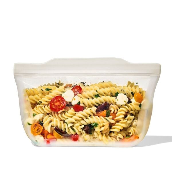 Silicone Reusable Bag - Stand-Up Quart (32 oz) - Oat Q5