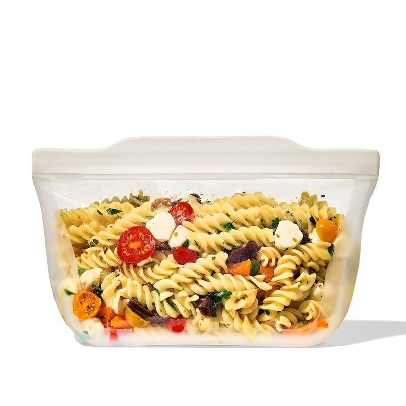 Silicone Reusable Bag - Stand-Up Quart (32 oz) - Oat Q5