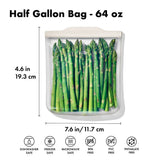 Silicone Reusable Bag - Half Gallon Bag (64 oz) - Oat K4