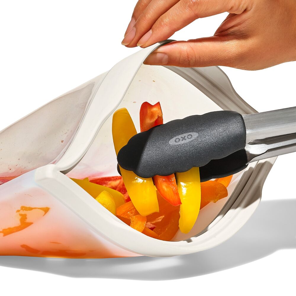 Silicone Reusable Bag - Half Gallon Bag (64 oz) - Oat K4