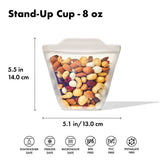 Silicone Reusable Bag - Stand-Up Cup (8 oz) - Oat W6