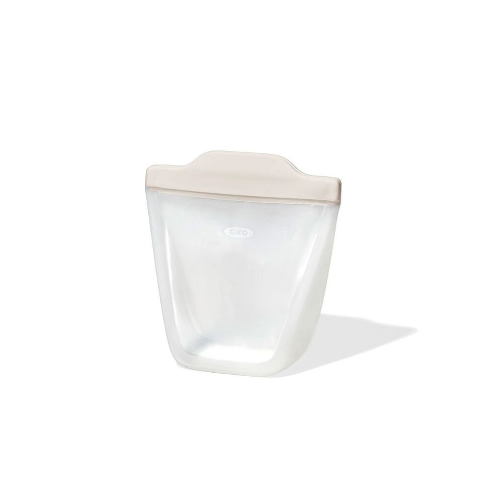 Silicone Reusable Bag - Stand-Up Cup (8 oz) - Oat W6