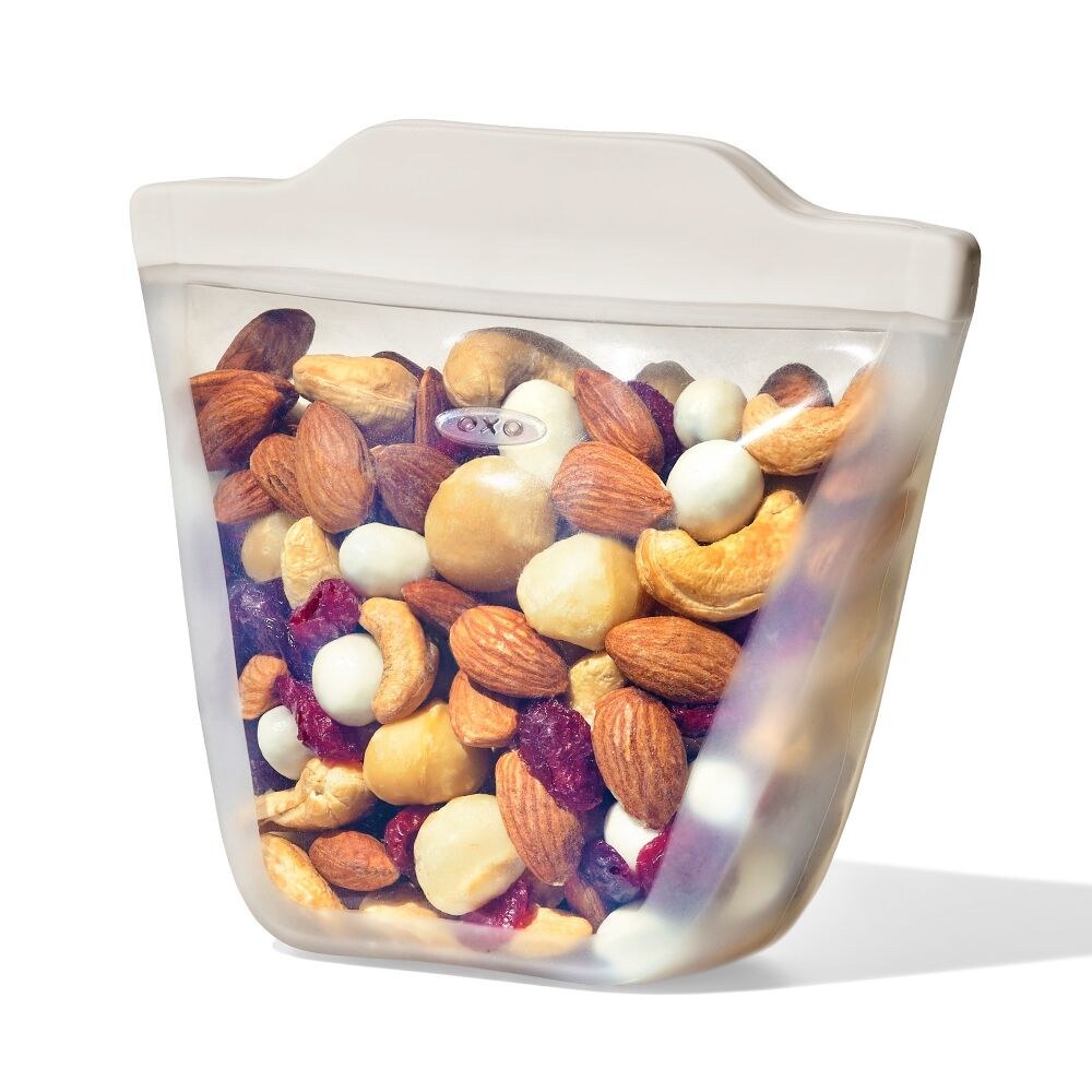 Silicone Reusable Bag - Stand-Up Cup (8 oz) - Oat W6
