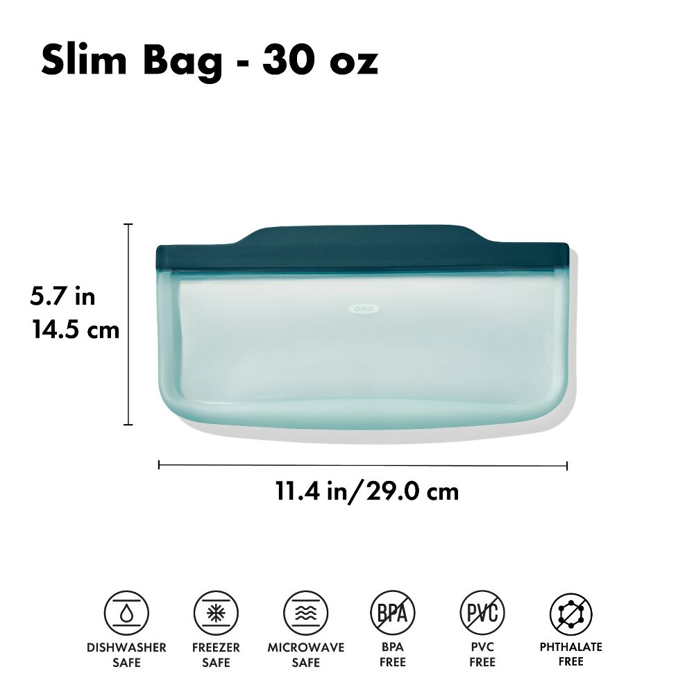 Silicone Reusable Bag - Slim Bag (20 oz) - Lagoon K3