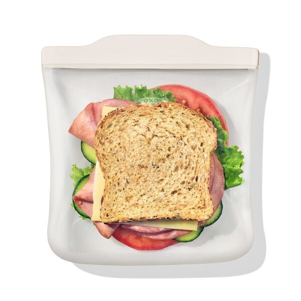 Silicone Reusable Bag - Sandwich Bag (28 oz) - Oat X5