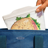 Silicone Reusable Bag - Sandwich Bag (28 oz) - Oat X5