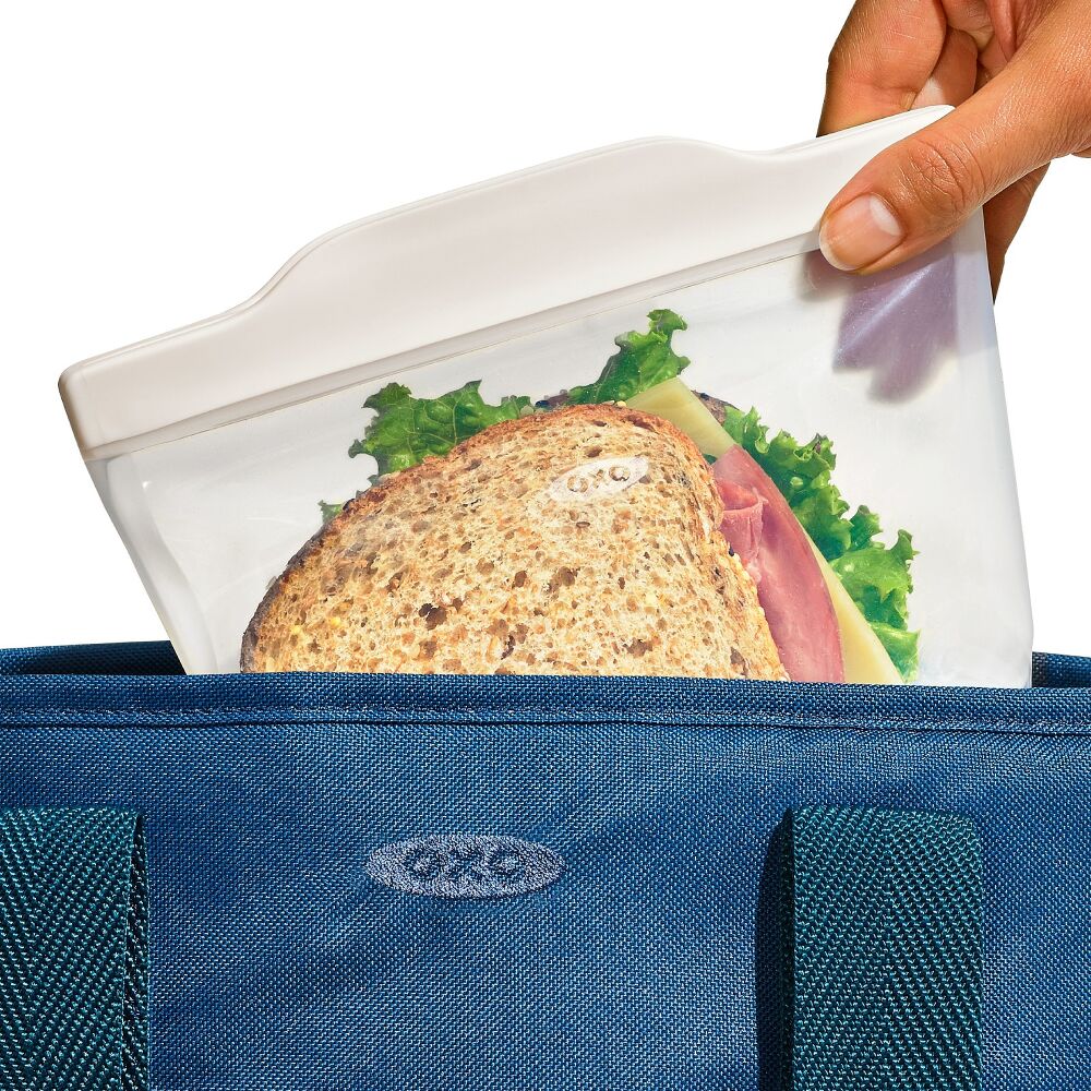 Silicone Reusable Bag - Sandwich Bag (28 oz) - Oat X5