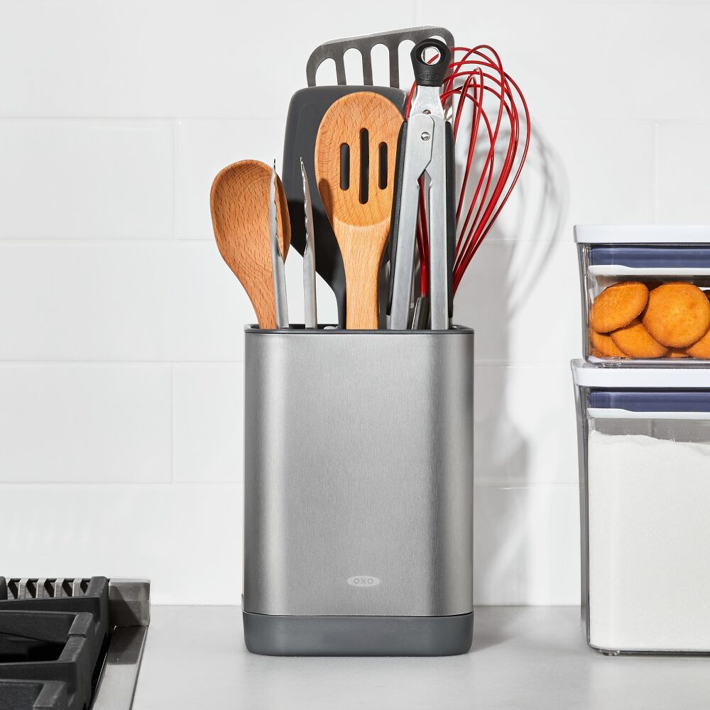 Adjustable Stainless Steel Utensil Holder - Small N7