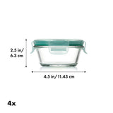 Smart Seal 8-Piece1 Cup Glass Round Container Set T3