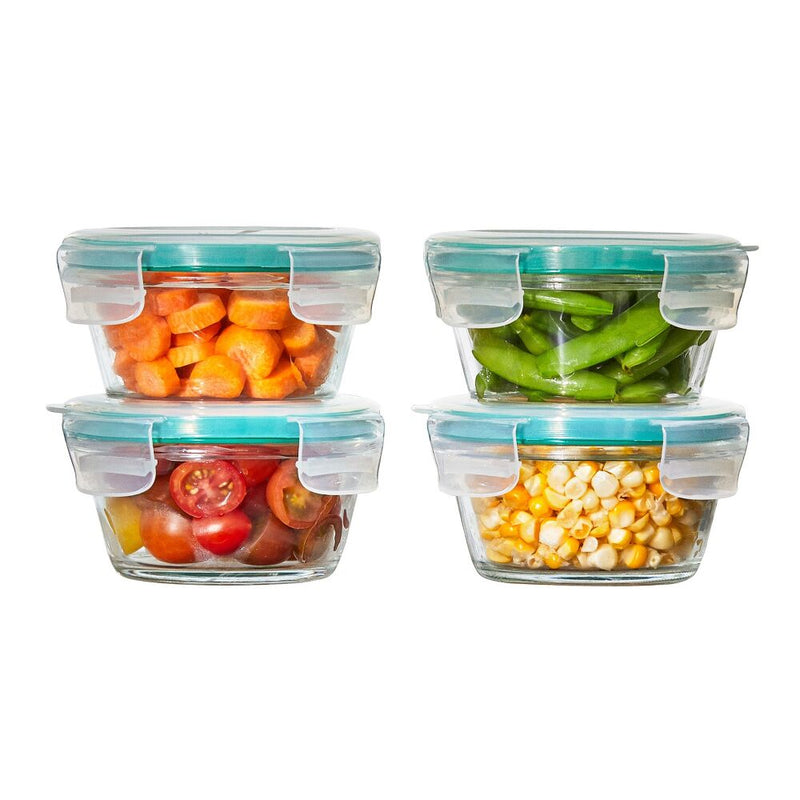 Smart Seal 8-Piece1 Cup Glass Round Container Set I0