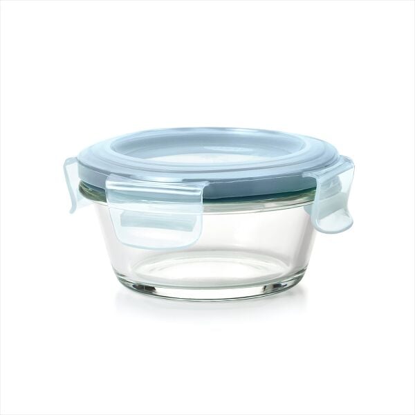 Smart Seal 1-Cup Glass Round Container - Arctic Blue C1