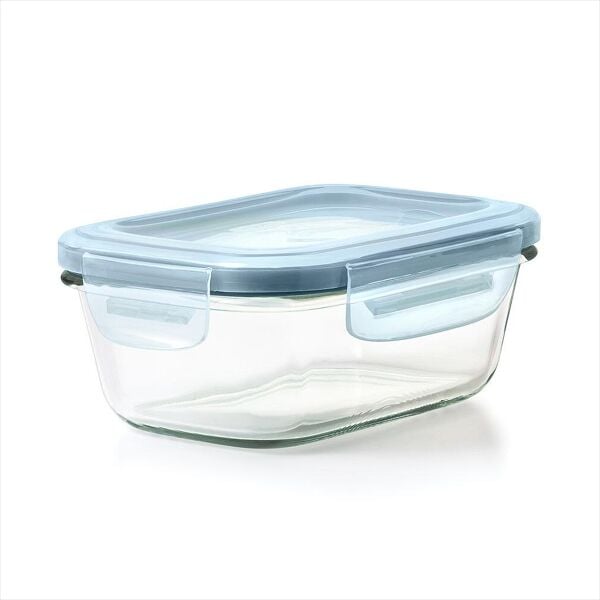 Smart Seal 1.6-Cup Glass Rectangle Container - Arctic Blue W9