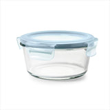 Smart Seal 4-Cup Glass Round Container - Arctic Blue H9