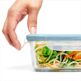 Smart Seal 3.5-Cup Glass Rectangle Container - Arctic Blue X8