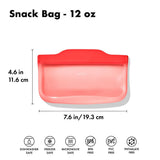 Silicone Reusable Bag - Snack Bag (12 oz) - Watermelon F8