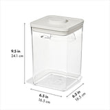 OXO Pet POP Container with Scoop — Big Square Medium — 4.4 Qt/4.2 L H2