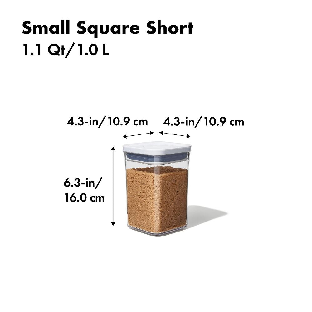 POP Container - Small Square Short (1.1 Qt/1.0 L) H8
