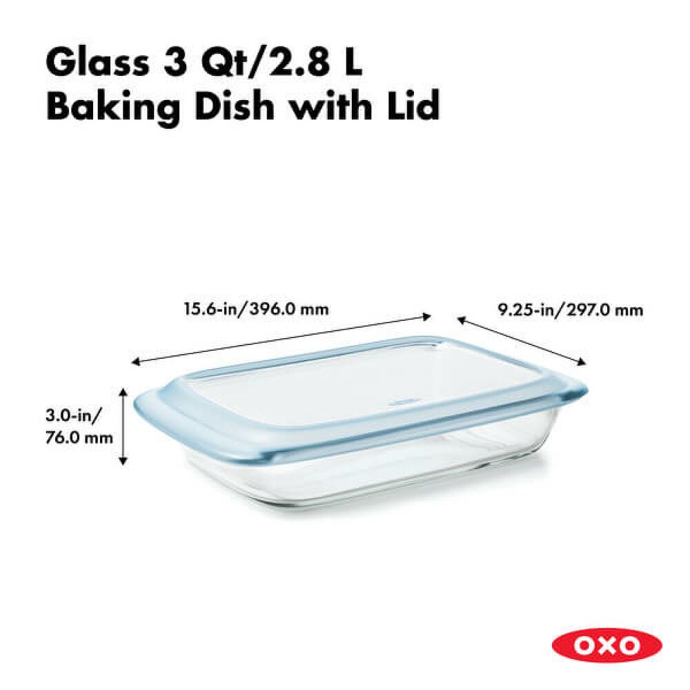 Glass Baking Dish with Lid (3.0 Qt) M9