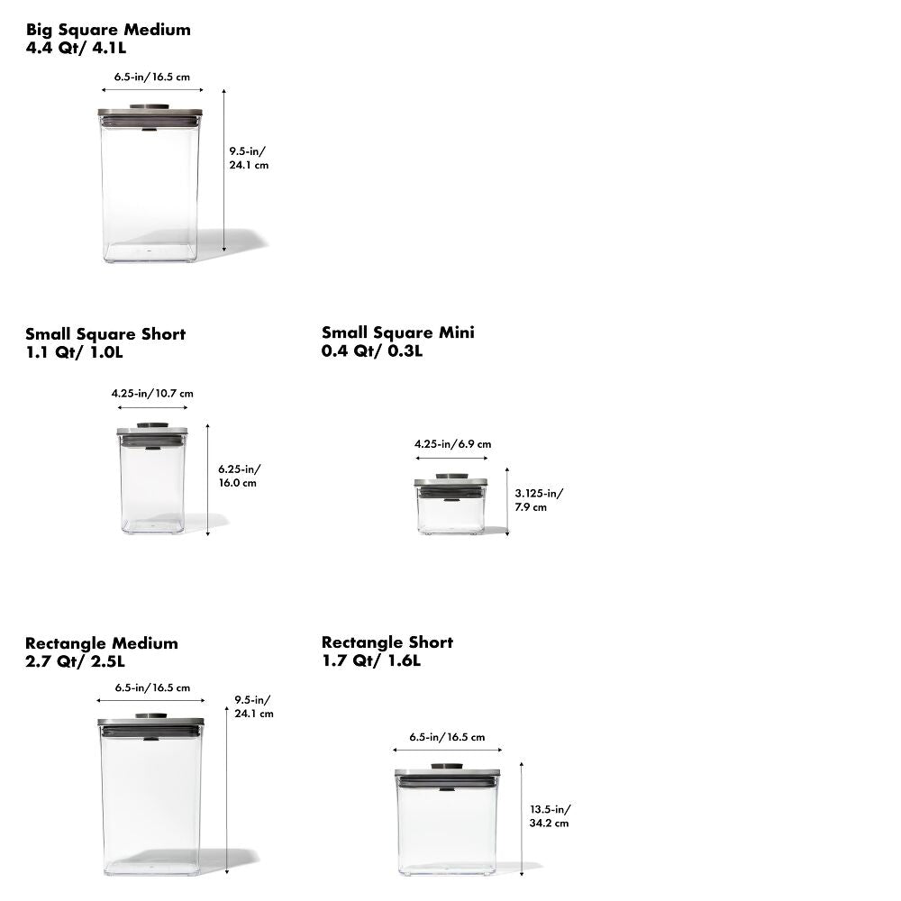 Steel 6-Piece POP Container Set B4