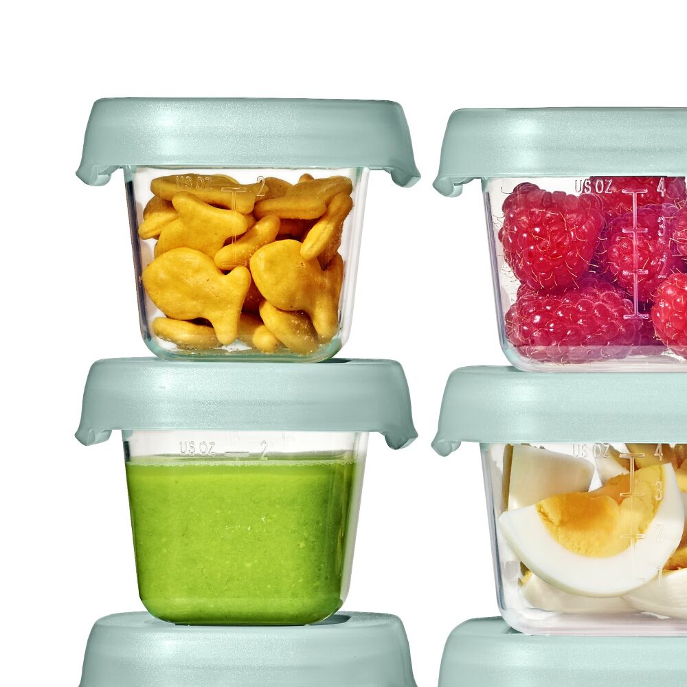 12-Piece Baby Blocks Food Storage Container Set - Opal C6