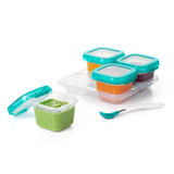 6 oz Baby Blocks™ Plastic Freezer Storage Containers - Tot Teal S1
