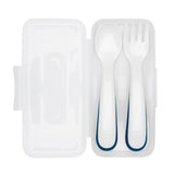 On-the-Go Plastic Fork and Spoon Set with Travel Case R7