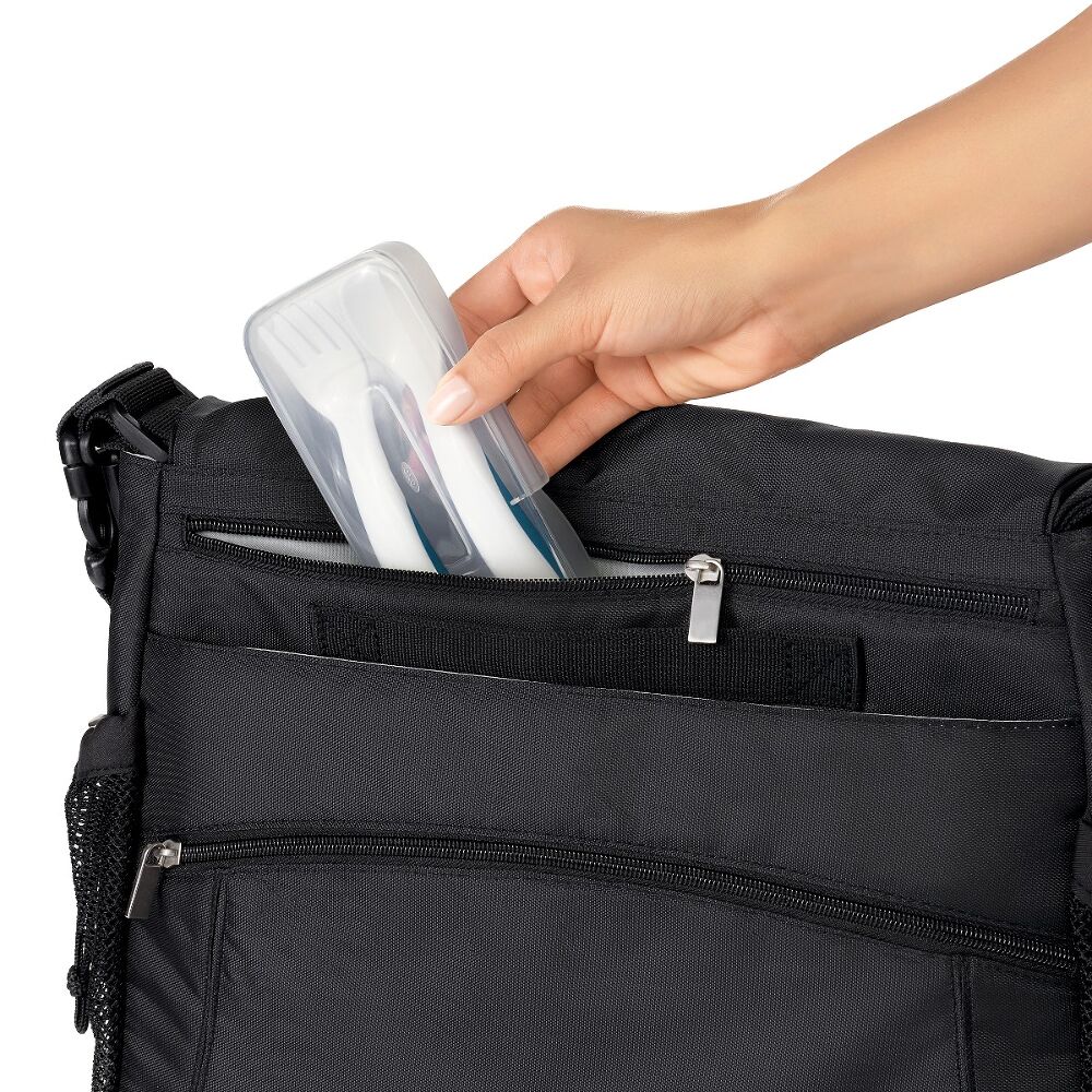 On-the-Go Plastic Fork and Spoon Set with Travel Case R7