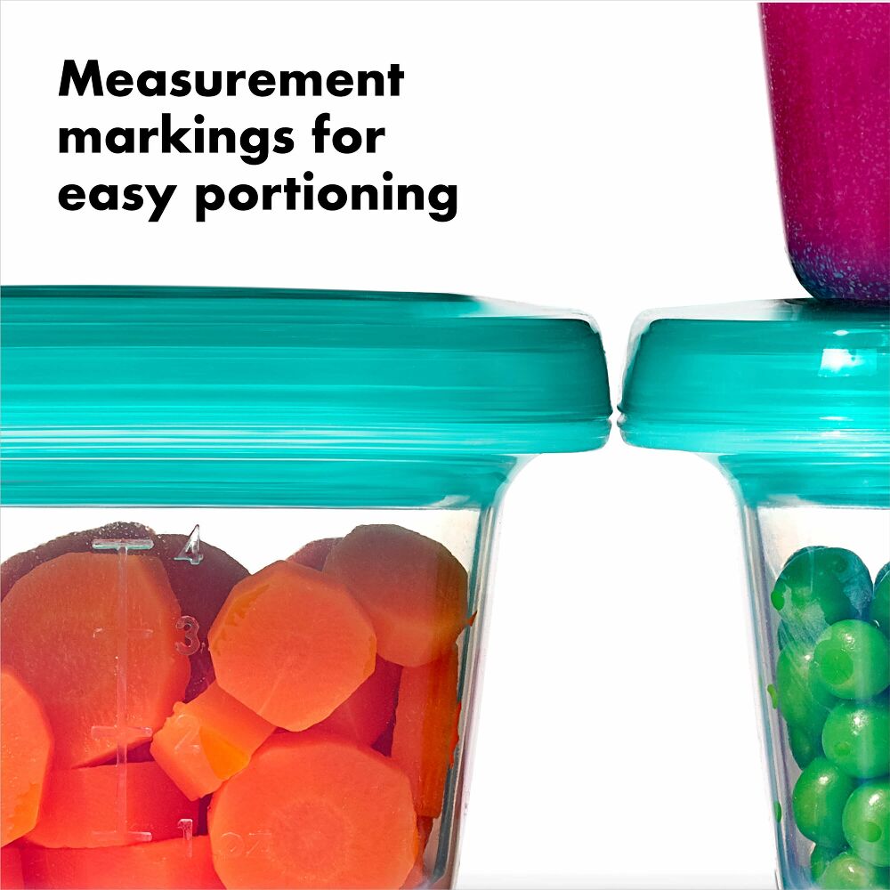 4 oz Baby Blocks™ Silicone Freezer Storage Containers - Tot Teal O3