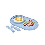 Textured Suction Plate & Spoons Set – 3-Piece Q6