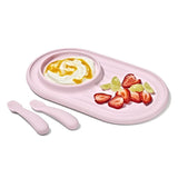Textured Suction Plate & Spoons Set – 3-Piece Q6