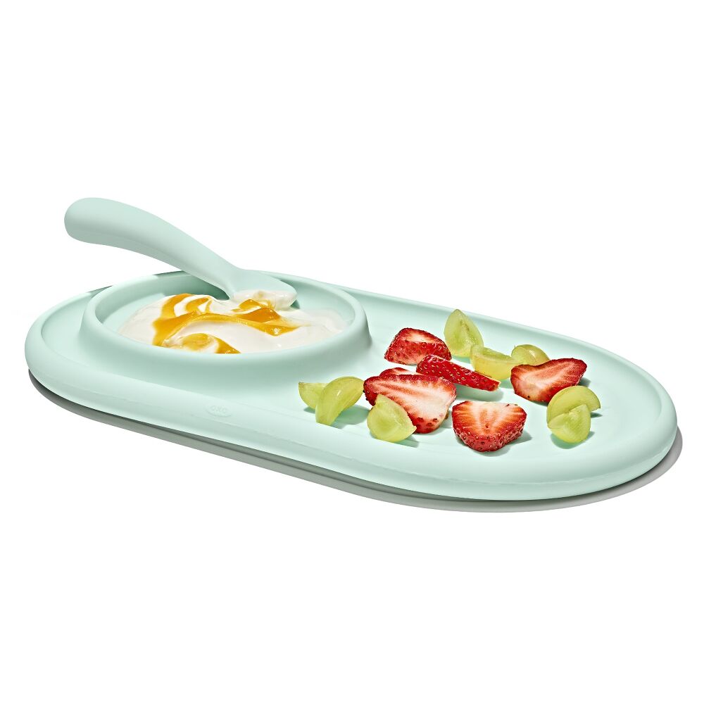 Textured Suction Plate & Spoons Set – 3-Piece Q6