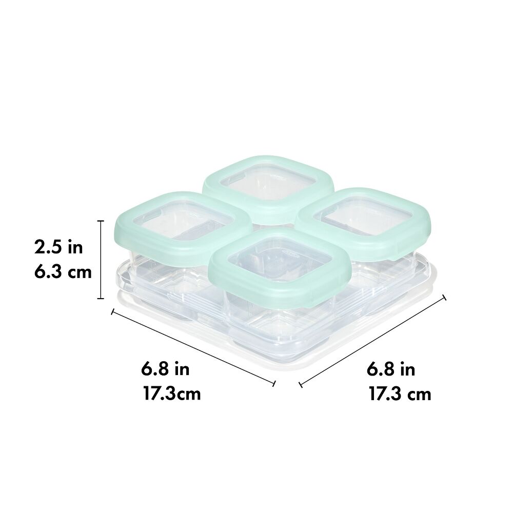 Baby Blocks Food Storage Containers (4 oz) - Opal A0
