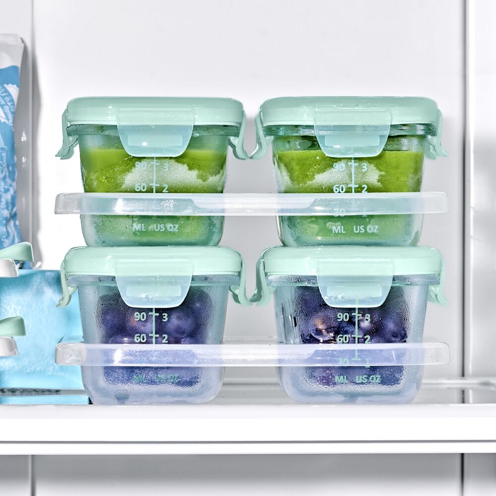 Glass Baby Blocks Food Storage Containers (4 oz) - Opal H7