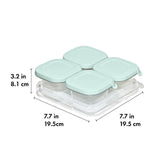 Silicone Baby Blocks Food Storage Containers (4 oz) - Opal B2